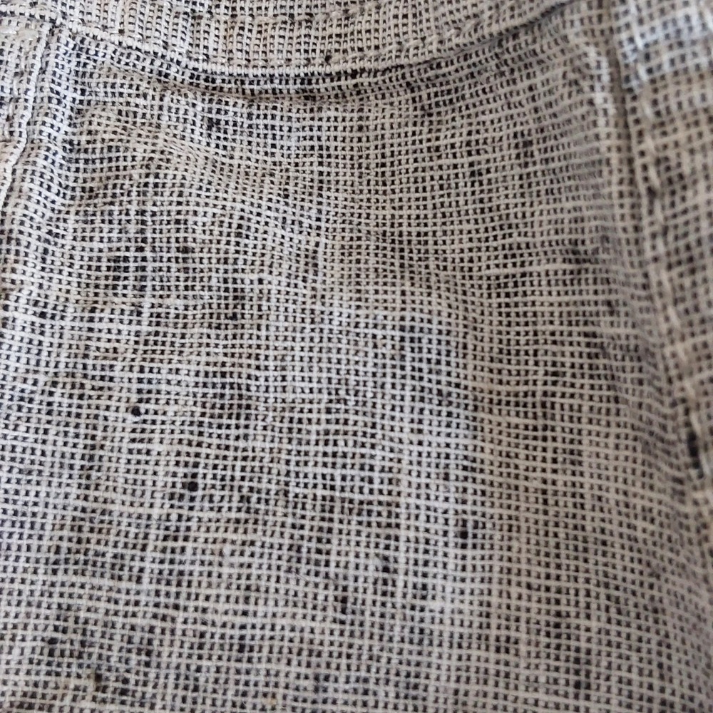 Express Shorts Womens 00 Black & White Linen, Button Front Shorties Beach Casual - Picture 5 of 11